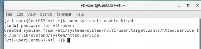 sudo systemctl enable httpd
